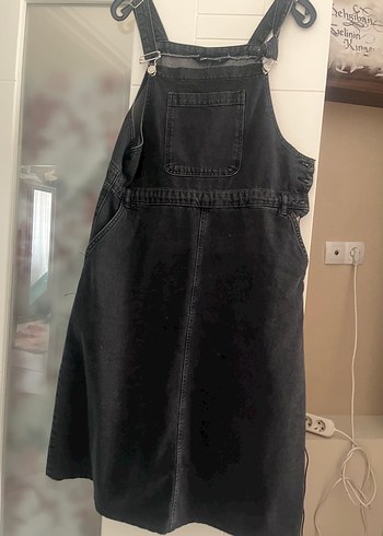 xl Beden siyah Renk Kızlar için Siyah Kot Salopet