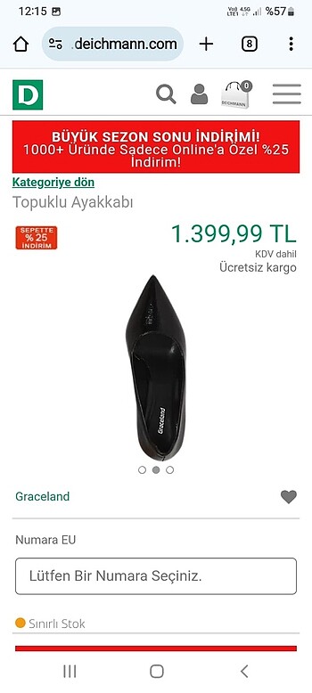 37 Beden Topuklu ayakkabı