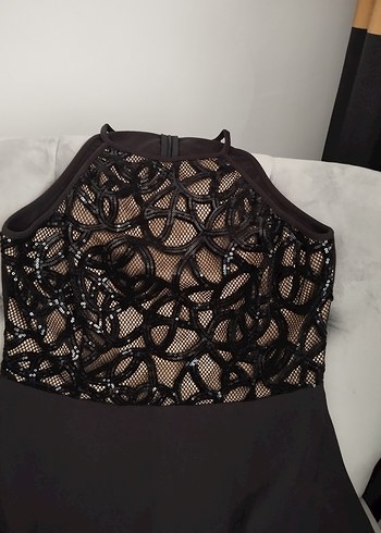 l Beden siyah Renk Siyah Dantel Detaylı Midi Gotik Elbise