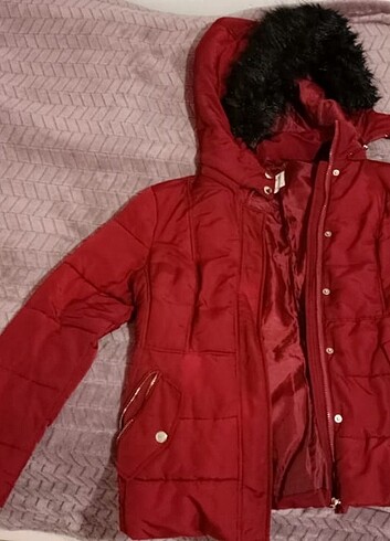 xl Beden bordo Renk DeFacto XL Kadın montu