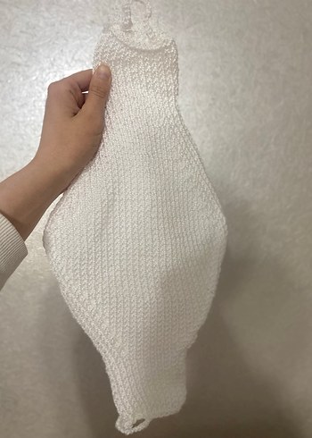 Beyaz Örgü Banyo Lif - Görsel 4