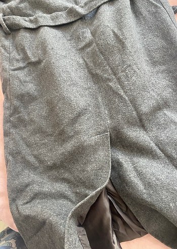 Klasik Antrasit Kuşaklı Kaban - Görsel 8