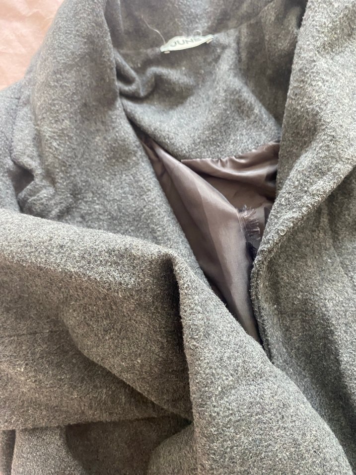 Klasik Antrasit Kuşaklı Kaban - Görsel 5