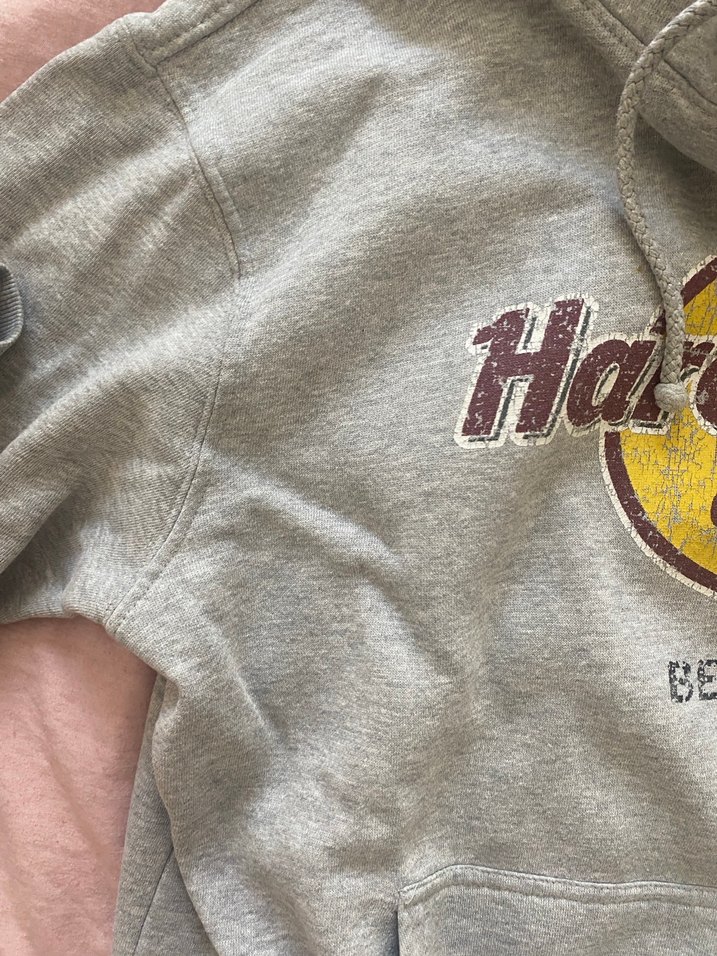 Hard Rock Cafe Berlin Gri Kapüşonlu Sweatshirt - Görsel 4