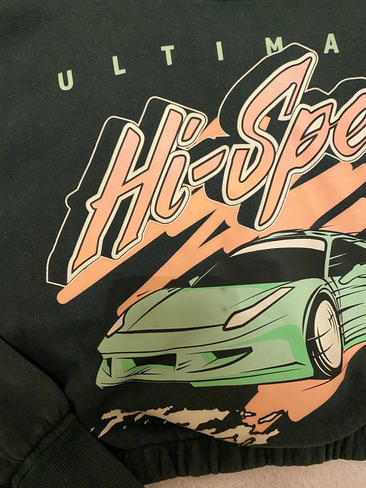 Siyah Baskılı Kadın Sweatshirt - Görsel 2