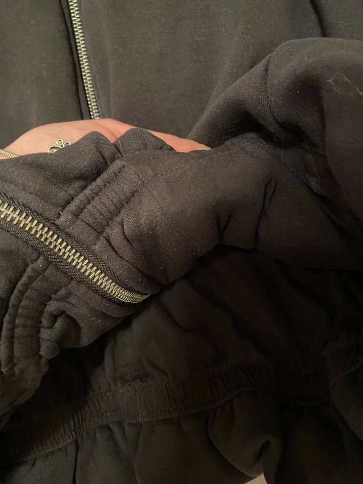 Siyah Fermuarlı Kadın Midi Ceket - Görsel 5