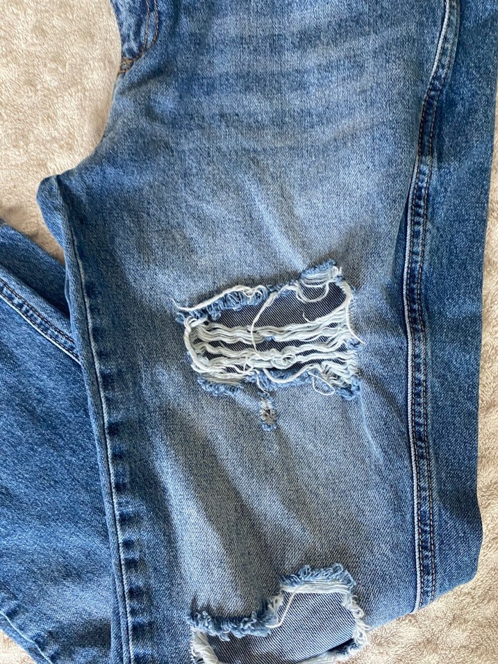 oxxo düşük bel yırtık kot - Görsel 2