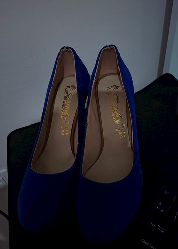 37 Beden Mavi Topuklu Stiletto Kadın Ayakkabı
