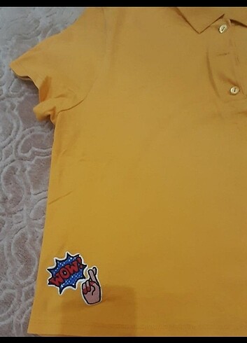s Beden sarı Renk Pollo Yaka tişört 