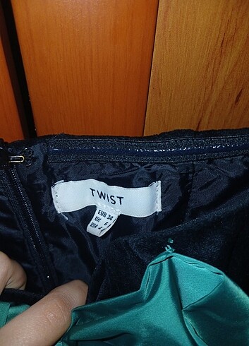 twsit kadife elbise