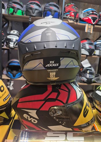 Mavi Renkli Axxis Biker Kask - Görsel 4