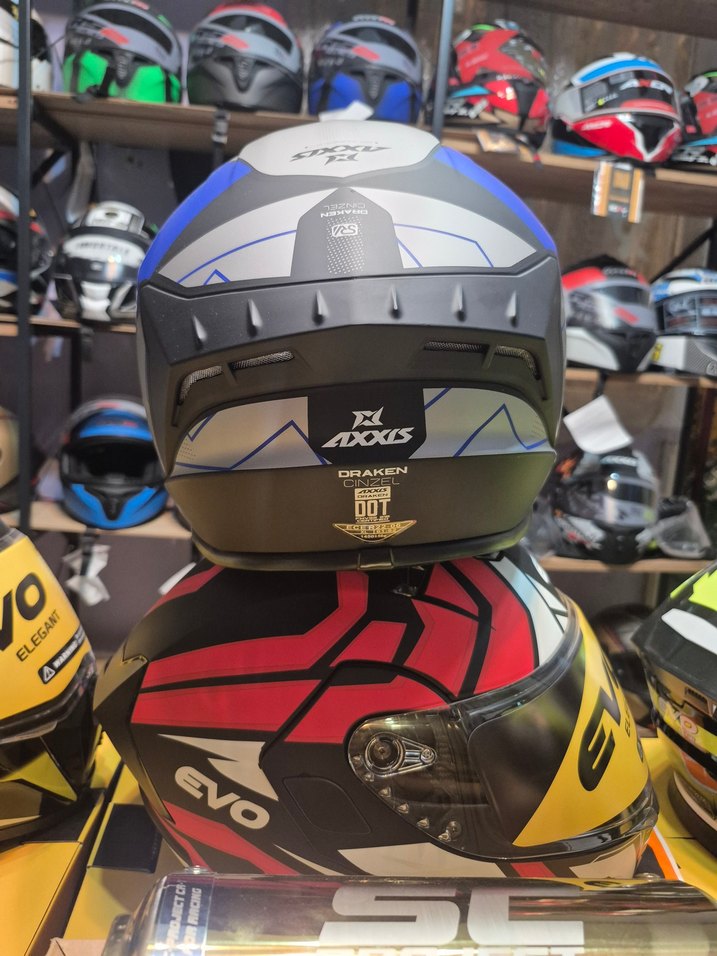 Mavi Renkli Axxis Biker Kask - Görsel 4