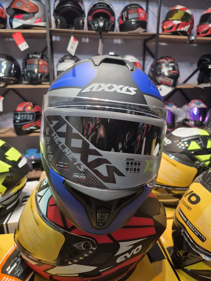 Mavi Renkli Axxis Biker Kask - Görsel 2