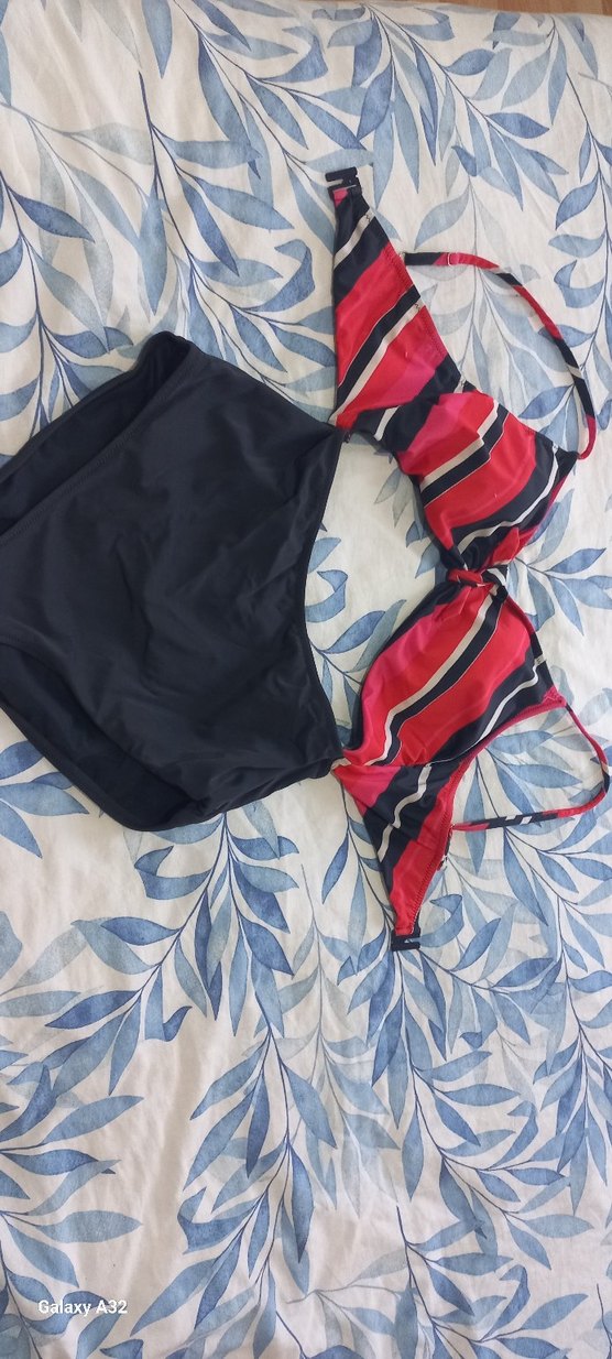 Çizgili Drapeli Kadın Mayo Takımı - Görsel 2