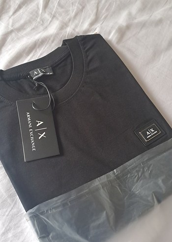 Armani Exchange Siyah Bisiklet Yaka Tisort