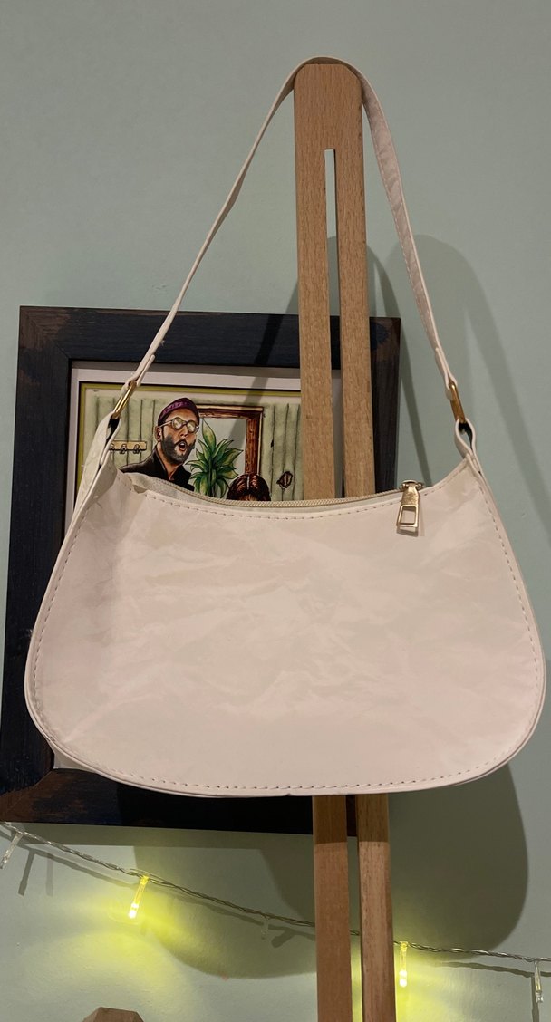 Bej Deri Fiyonk Detaylı Kadın Omuz Çantası - Görsel 3