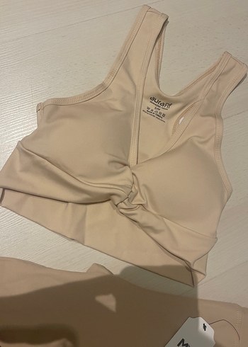 Bej Kısa Kadın Tayt - Görsel 3