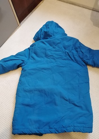 Erkek Çocuk Mavi Kapüşonlu Fermuarlı Mont - Görsel 4