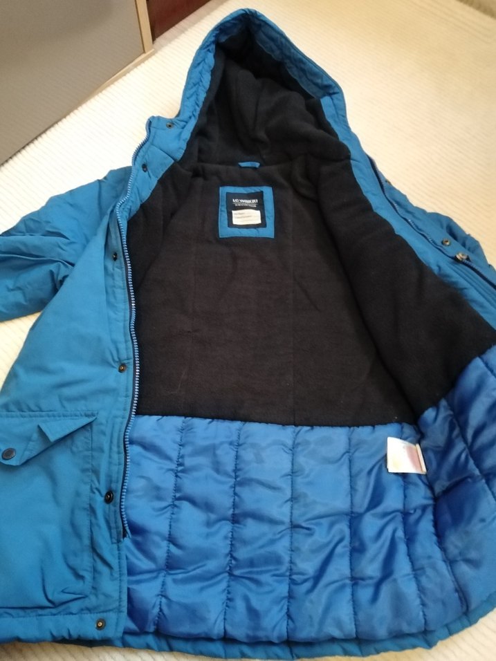 Erkek Çocuk Mavi Kapüşonlu Fermuarlı Mont - Görsel 2