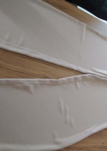 Bej Midi Kadın Kumaş Pantolon - Görsel 5