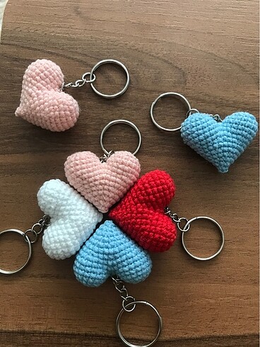 Amigurumi Kalp Anahtarlık