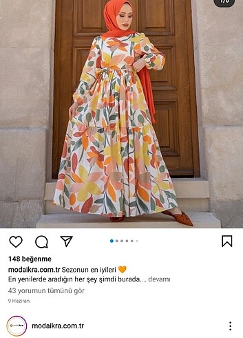 Tesettür elbise günlük 38 beden