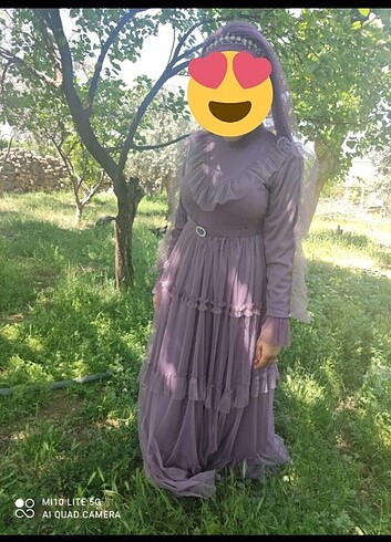 44 Beden mor Renk Abiye elbise