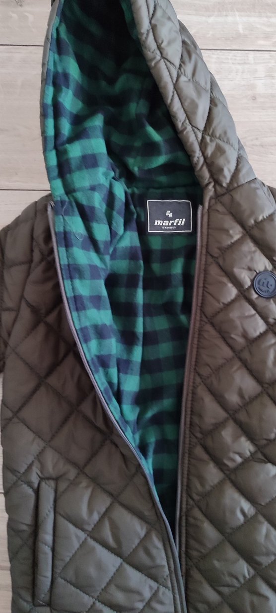 Erkek Çocuk Kapitone Düğmeli Mont - Görsel 2