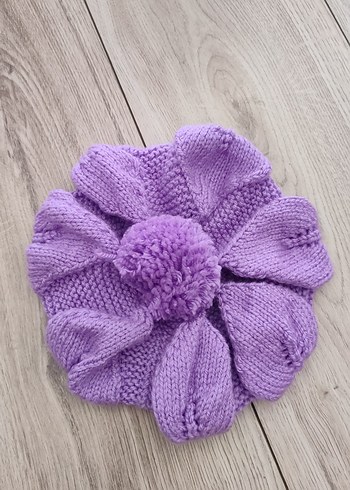 LC Waikiki Bohem Stil Lila Örgü Çocuk Bere
