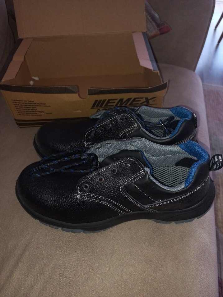 Erkek Siyah Bağcıklı iş ayakkabısı - Görsel 2