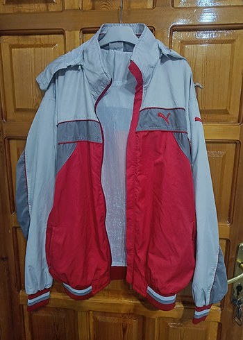 Gri Kırmızı Fermuarlı Erkek ceket - Görsel 2