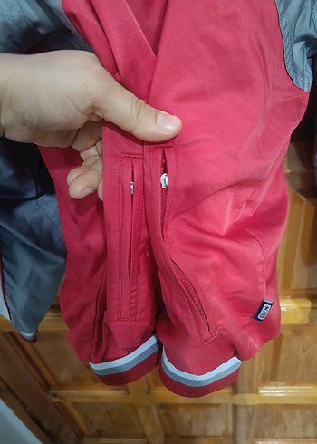 Gri Kırmızı Fermuarlı Erkek ceket - Görsel 5