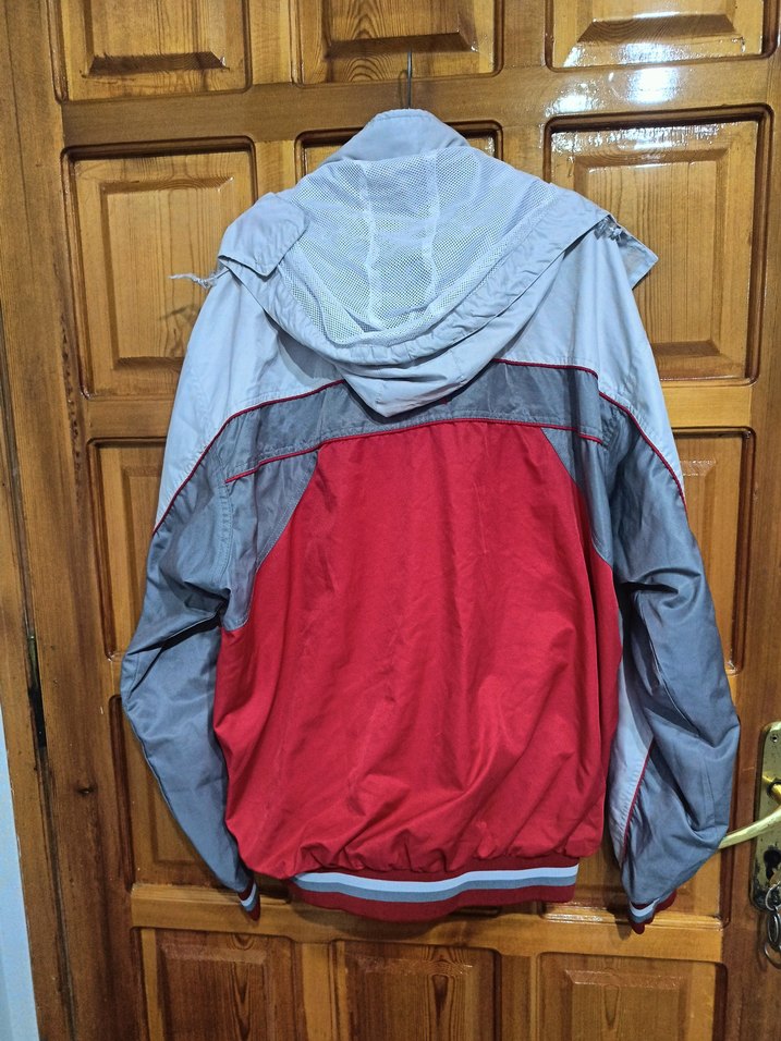 Gri Kırmızı Fermuarlı Erkek ceket - Görsel 4