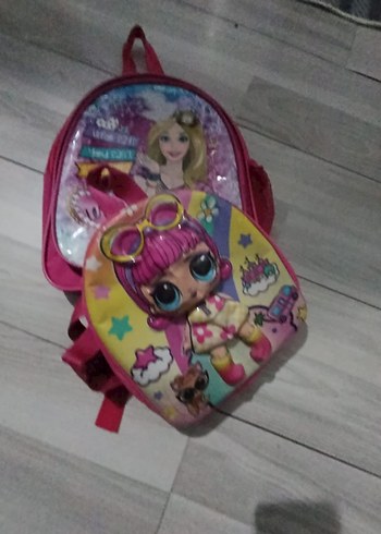 Renkli Çocuk Okul Çantası Pembe - Görsel 2