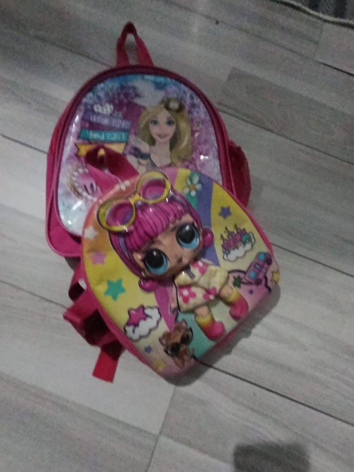 Renkli Çocuk Okul Çantası Pembe - Görsel 2