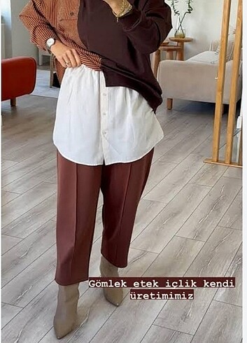 Siyah ve beyaz içlik etek matik