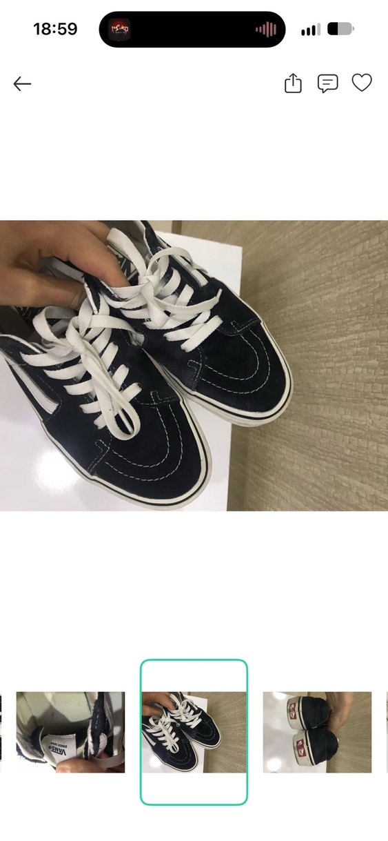 Siyah-Beyaz Vans Low Top Sneaker — görsel 3/5