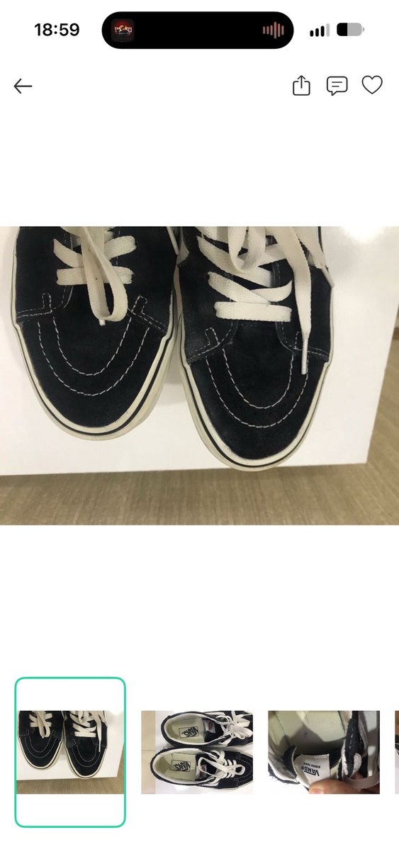 Siyah-Beyaz Vans Low Top Sneaker — görsel 2/5
