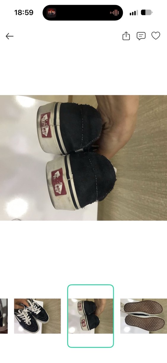 Siyah-Beyaz Vans Low Top Sneaker — görsel 4/5