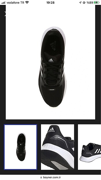 38,5 Beden siyah Renk Adidas runfalcon 2