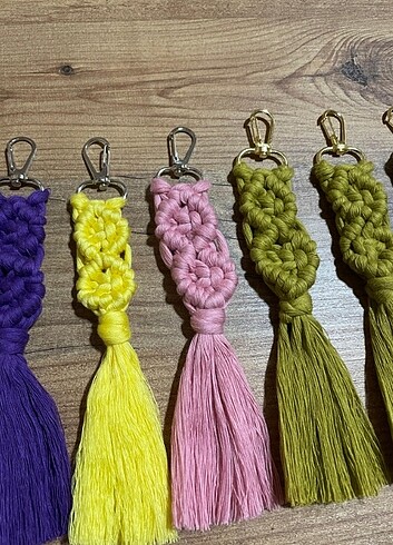 Makrome Anahtarlık El Yapımı El Emeği - Görsel 6