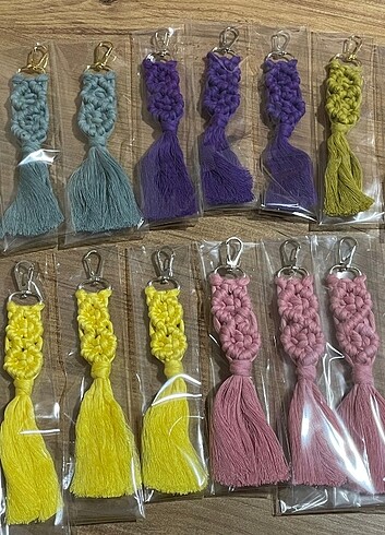 Makrome Anahtarlık El Yapımı El Emeği - Görsel 7