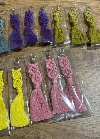 Makrome Anahtarlık El Yapımı El Emeği - Görsel 12