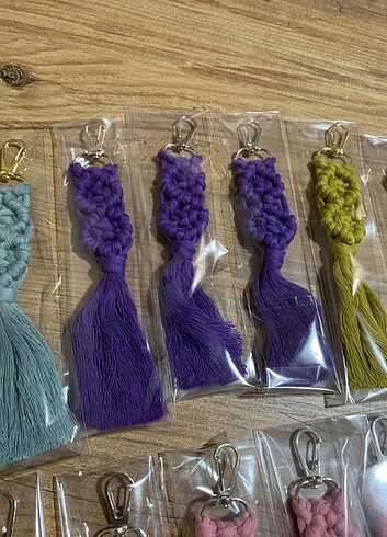 Makrome Anahtarlık El Yapımı El Emeği - Görsel 15