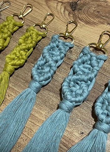 Makrome Anahtarlık El Yapımı El Emeği - Görsel 17