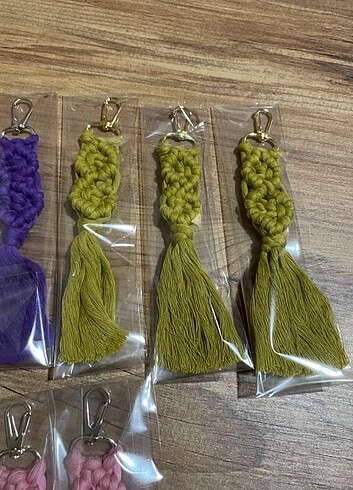 Makrome Anahtarlık El Yapımı El Emeği - Görsel 5