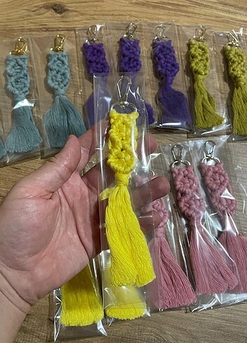 Makrome Anahtarlık El Yapımı El Emeği - Görsel 9