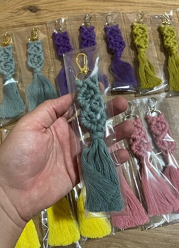 Makrome Anahtarlık El Yapımı El Emeği - Görsel 10
