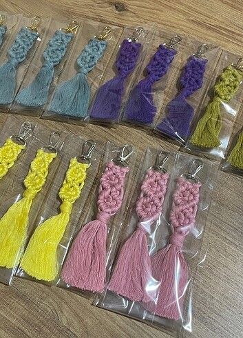 Makrome Anahtarlık El Yapımı El Emeği - Görsel 11