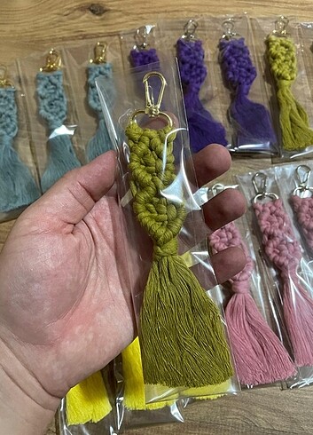 Makrome Anahtarlık El Yapımı El Emeği - Görsel 12